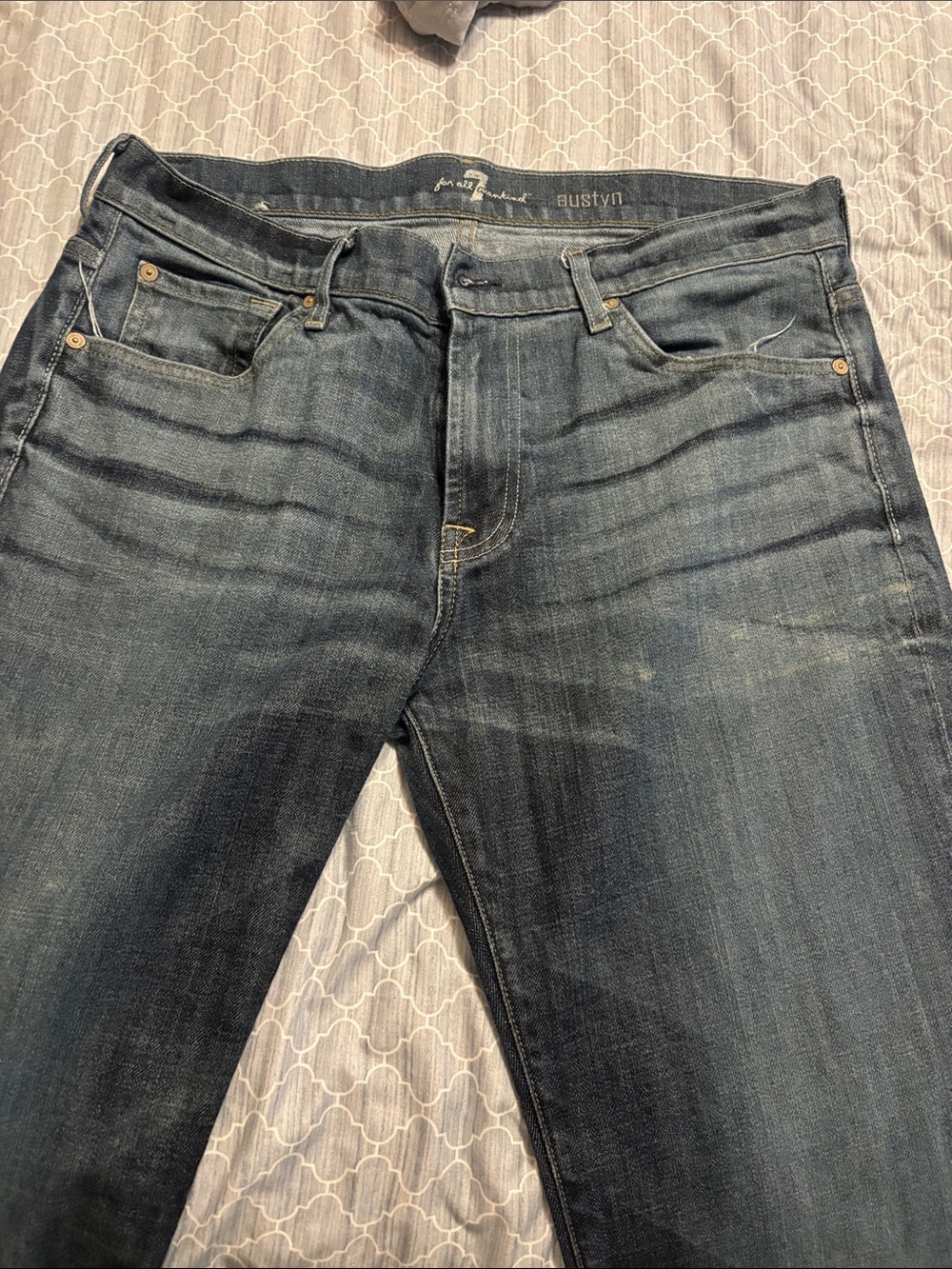 7 For All Mankind Men’s Medium Blue Slim Straight Jeans